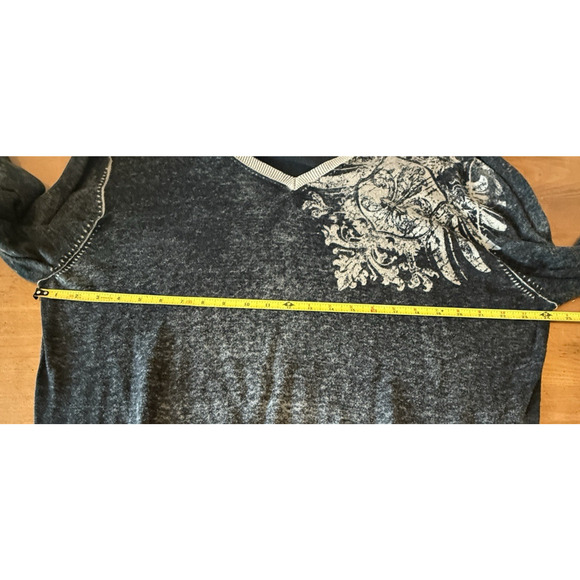 J Ferrar Mens Lightweight Fleur De Lis Sweater Size XL Cotton Preppy Grunge Ligh - Picture 10 of 11